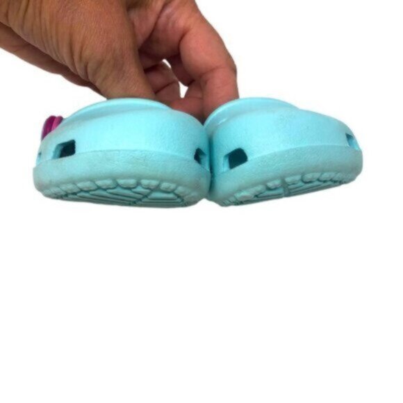 Crocs | Toddler Blue & Pink Strap Clogs Water Shoes Size 4 - Picture 5 of 11